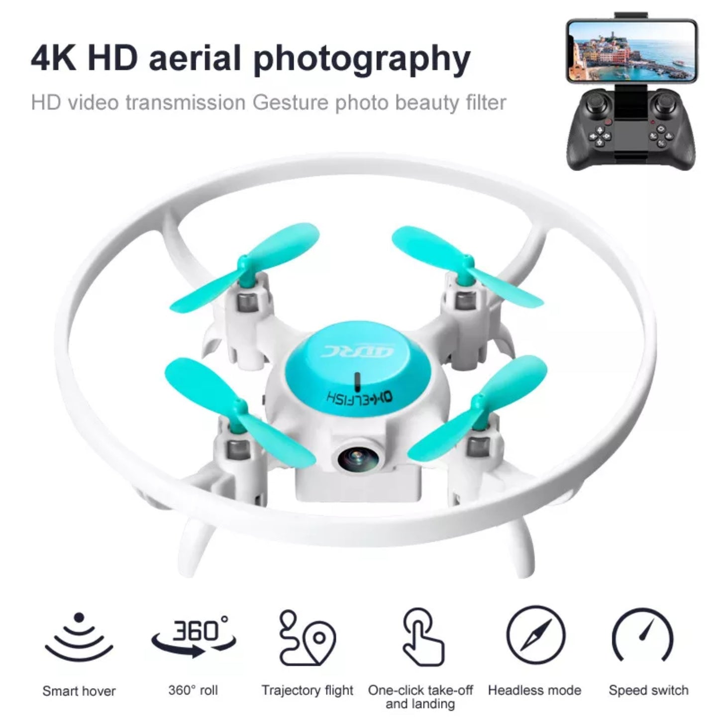 4DRC V5 Mini RC Drone for Kids & Beginners — 720P HD Wide-Angle Camera