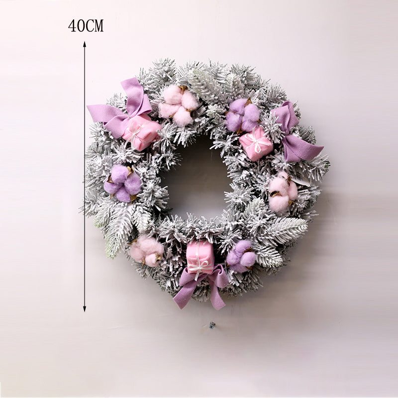 Pink Christmas Wreath – Door Decorations & Holiday Dress-Up Props | Pixel & Parcel Co.