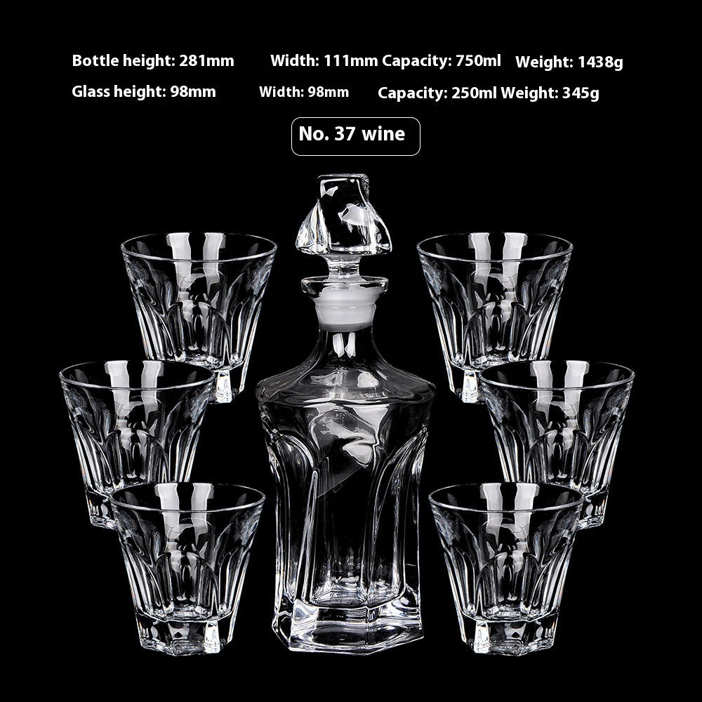 Creative Whiskey Glass Set – Flowering Crystal Liquor Glasses (201–300ml)