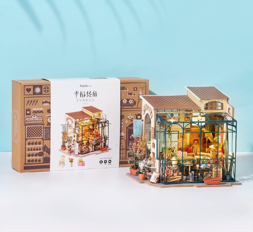 ROBOTIME Rolife DIY Miniature House Kit – Emily’s Flower Shop (DG145)