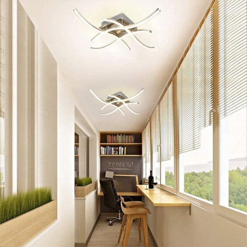 Ceiling Light 4 Wave Lights – Modern LED Dimmable Lamp for Kitchen, Living Room & Bedroom