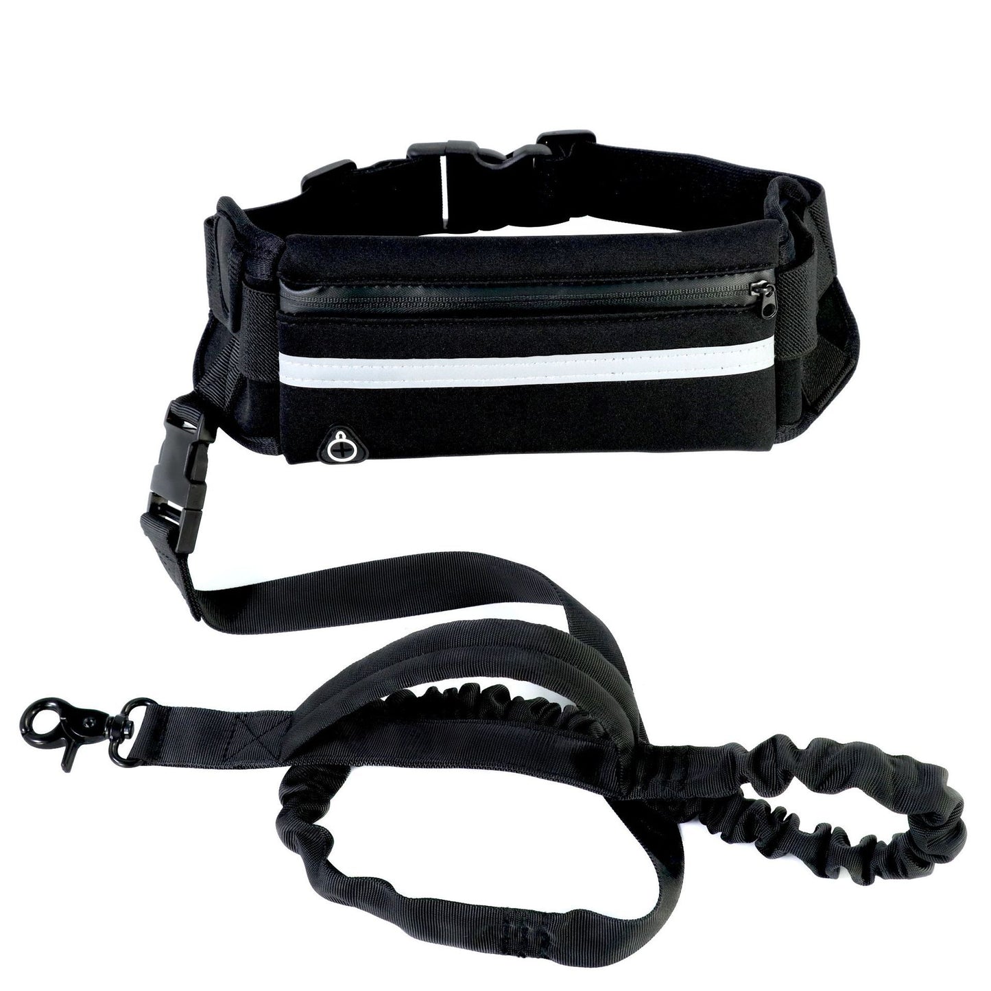 Hands-Free Dog Leash & Training Belt – Shock Absorbing Bungee Leash with Phone Pocket & Bottle Holder
