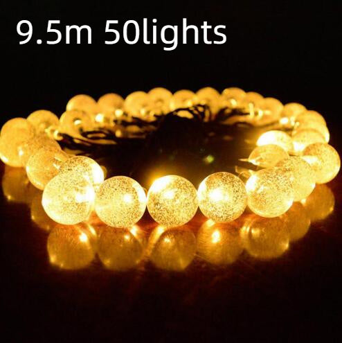 Crystal Solar LED Lamp String Lights – Outdoor Christmas Garden Decoration
