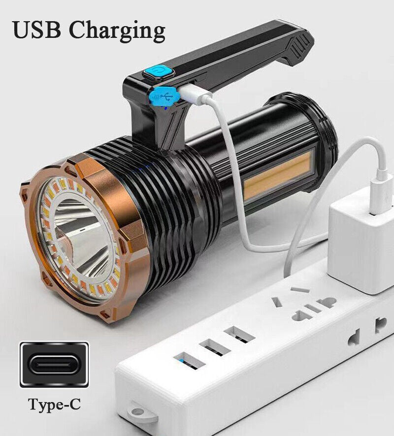 High Powered 12000000LM LED Flashlight – Super Bright USB Rechargeable Torch