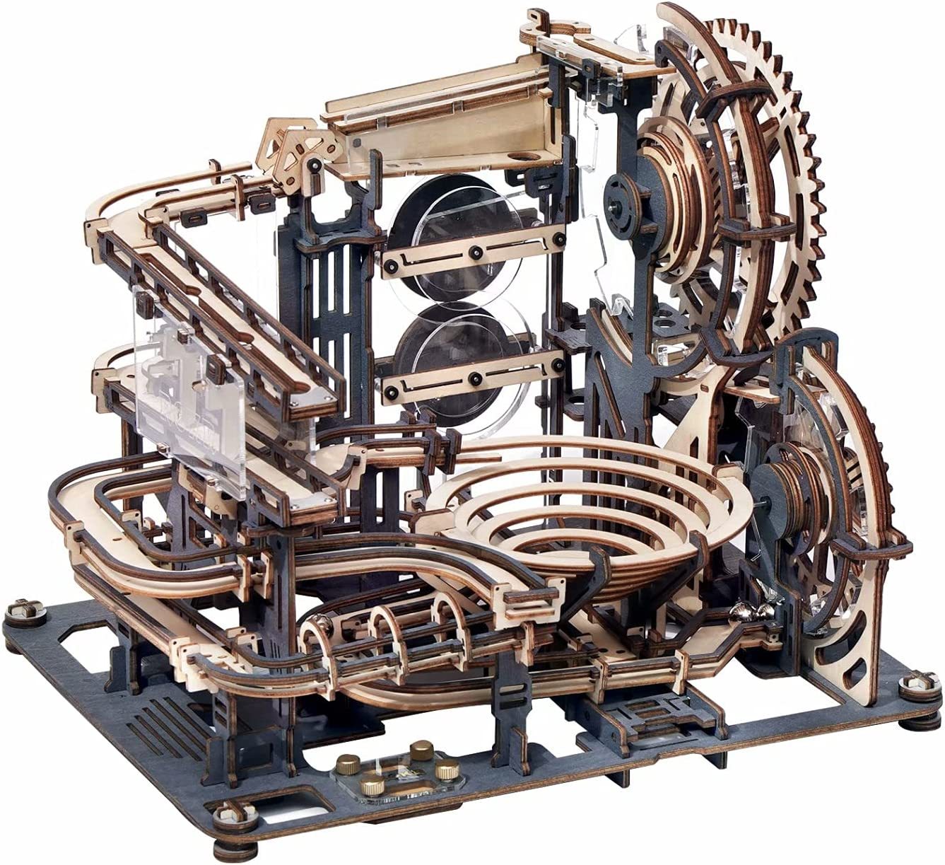 Robotime ROKR Marble Night City – 3D Wooden Puzzle Waterwheel Model Kit