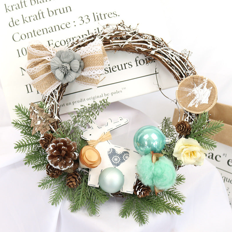Christmas Decorations Garland Wreath – 30CM Handmade Holiday Ornament (Variety Styles) | Pixel & Parcel Co.