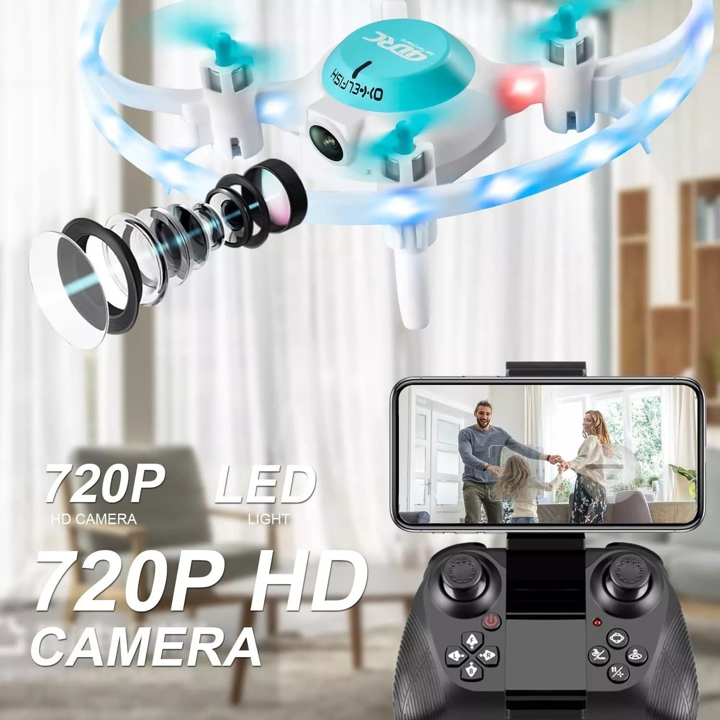 4DRC V5 Mini RC Drone for Kids & Beginners — 720P HD Wide-Angle Camera