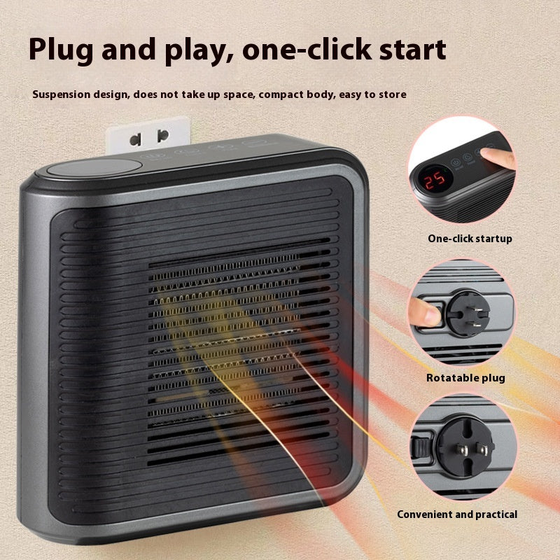 Mini Wall-Mounted Fan Heater – Multifunctional Electric Space Heater