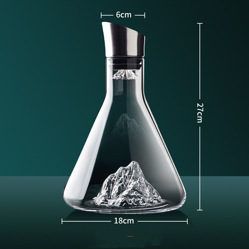 Iceberg Crystal Red Wine Decanter – Elegant Home Bar Glassware
