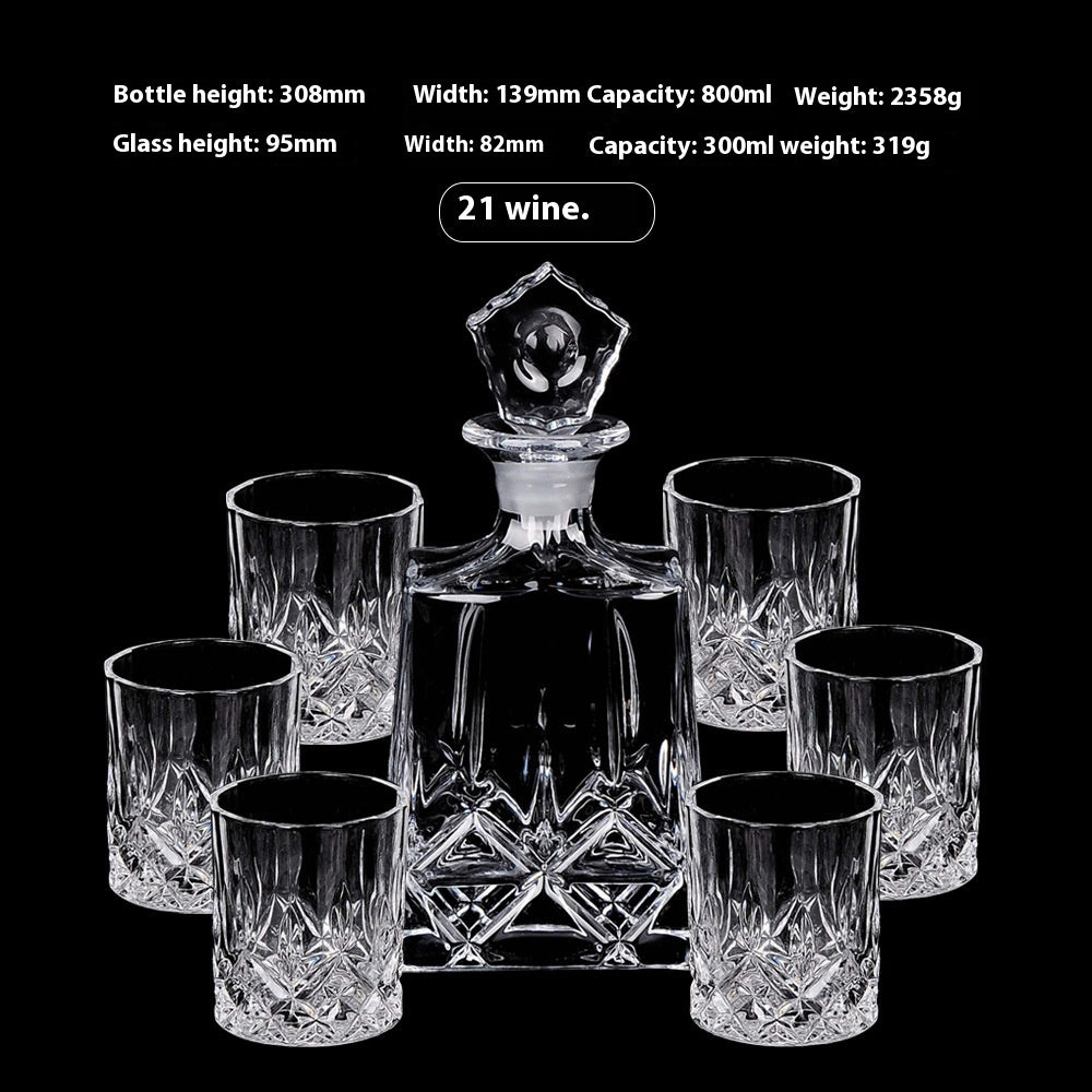 Creative Whiskey Glass Set – Flowering Crystal Liquor Glasses (201–300ml)