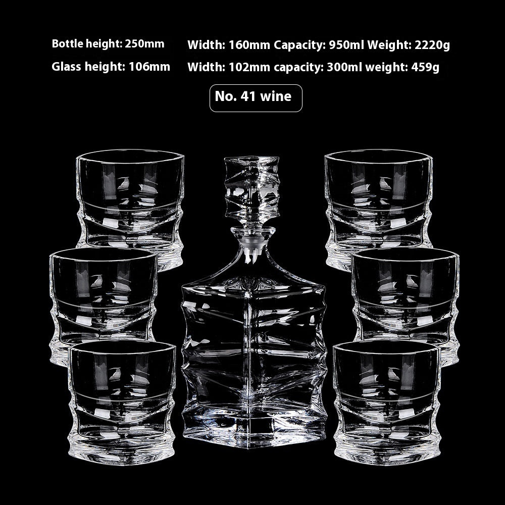 Creative Whiskey Glass Set – Flowering Crystal Liquor Glasses (201–300ml)