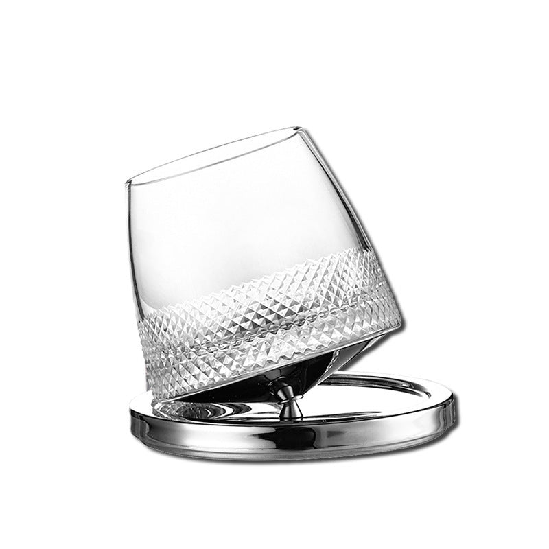 Rotating Whiskey Glass – Fashion Household Crystal Cup (325ml)