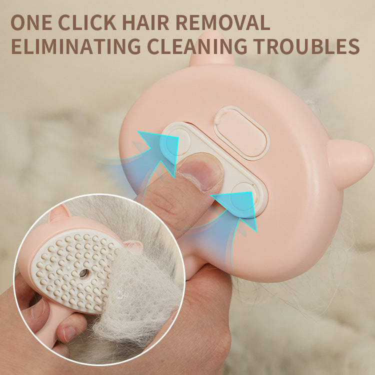 Hair Cleaning Brush with Mist – Rechargeable Self-Cleaning Slicker Brush for Dogs & Cats