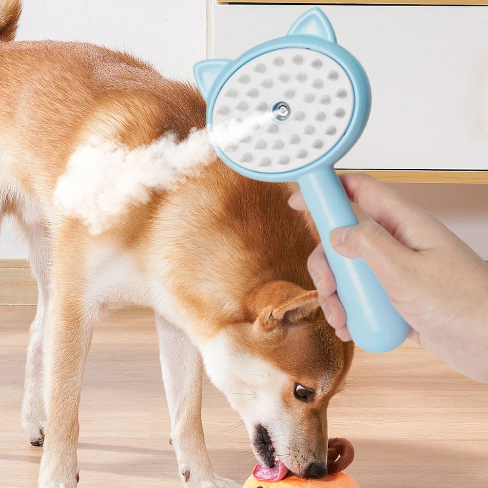 Hair Cleaning Brush with Mist – Rechargeable Self-Cleaning Slicker Brush for Dogs & Cats