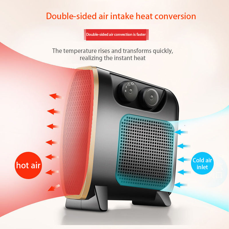 Vertical & Horizontal Dual-Purpose Desktop Heater — 3 Heat Gears (1200–2000W)