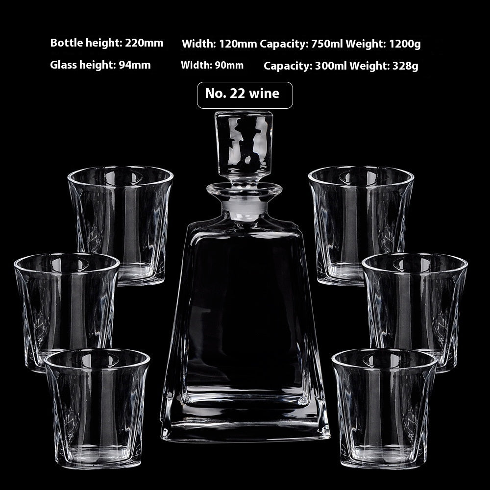 Creative Whiskey Glass Set – Flowering Crystal Liquor Glasses (201–300ml)
