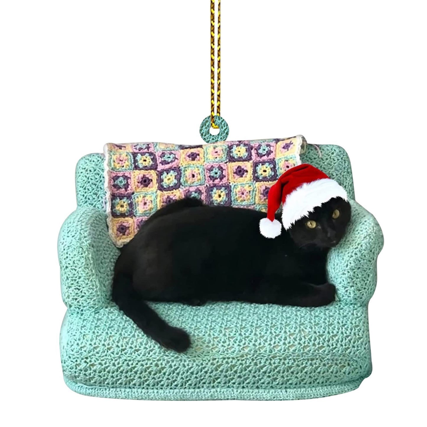 Black Cat Christmas Ornaments – Acrylic Double-Sided Printed Decorations