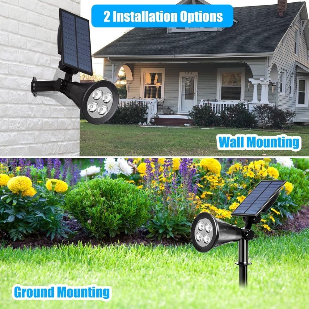 Solar Spot Lights LED Outdoor Garden Pathway Lawn Stake Lamps – Landscape Decoration UK