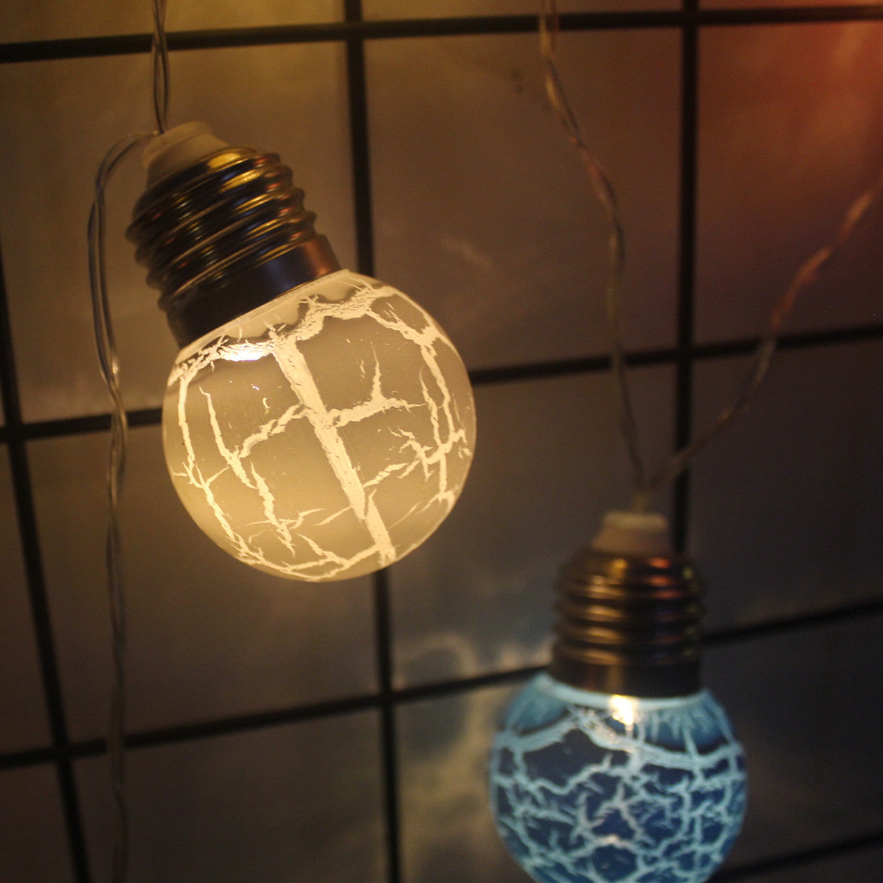 LED Lights String with Cracked Bulbs – Festive Holiday Decorations | Pixel & Parcel Co.