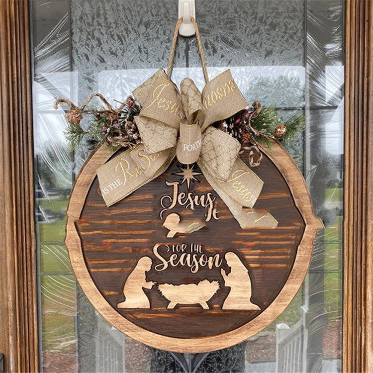 New Christmas Wreath Garden Decoration with House Number Display