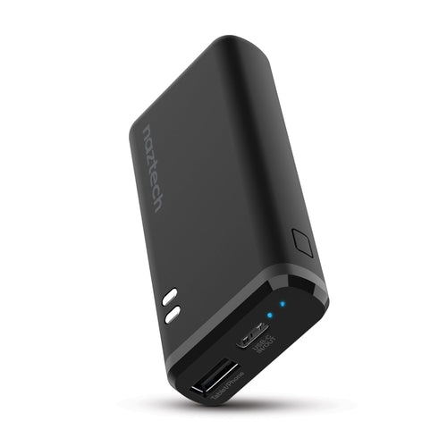 Naztech 4000mAh ultra-slim portable power bank with USB-C and USB dual charging ports
