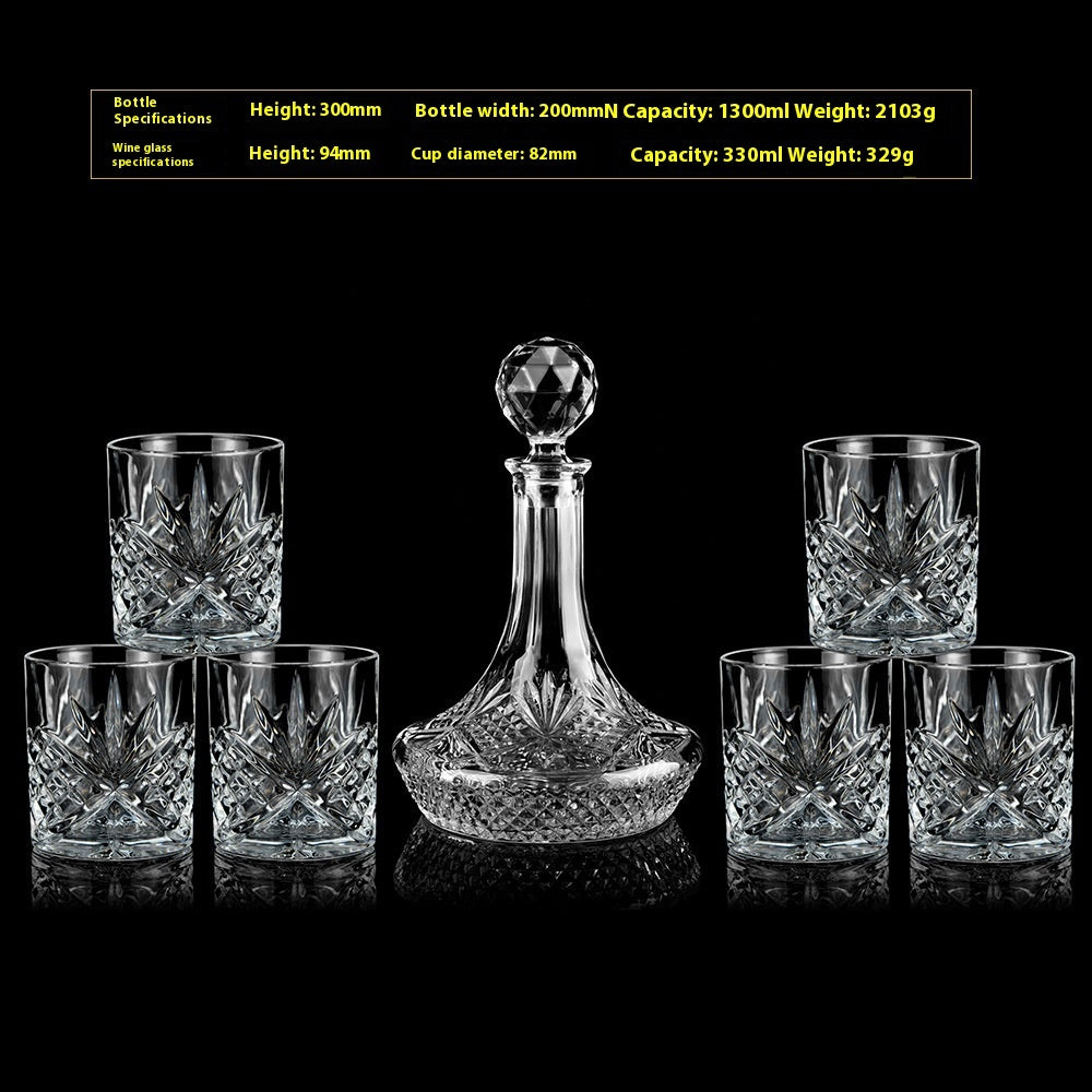 Creative Whiskey Glass Set – Flowering Crystal Liquor Glasses (201–300ml)
