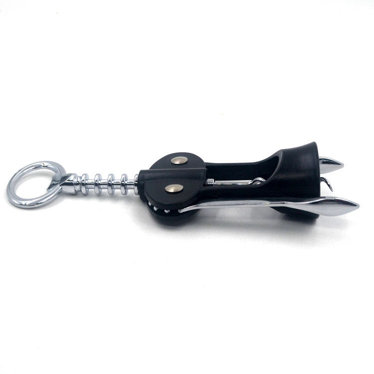 Zinc Alloy Wine Bottle Opener and Decanter – Black Wine Corkscrew with Comfortable Grip