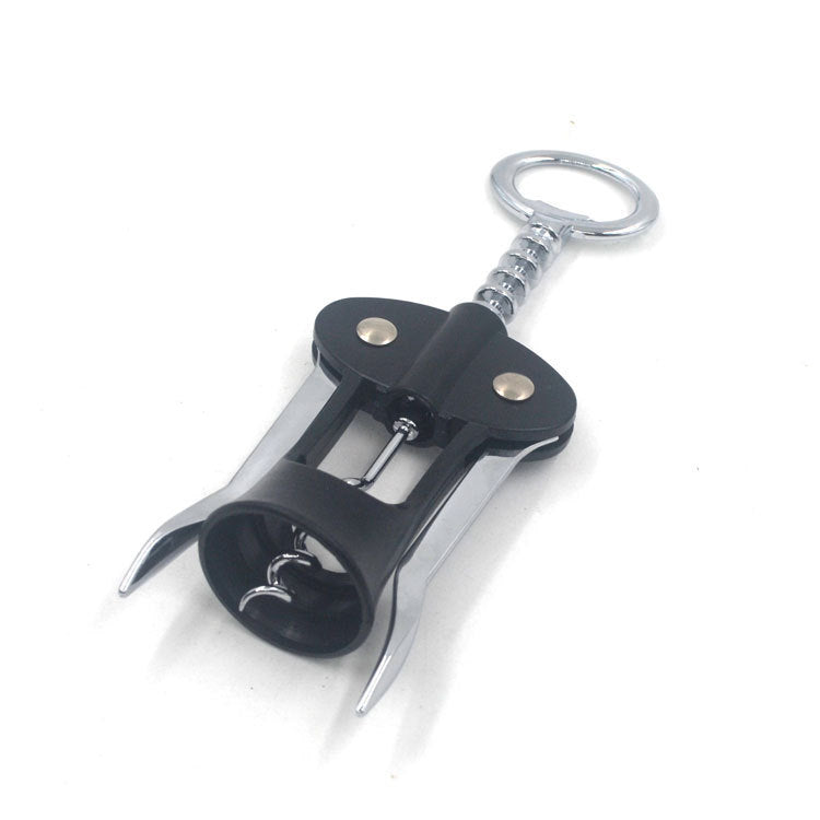 Zinc Alloy Wine Bottle Opener and Decanter – Black Wine Corkscrew with Comfortable Grip