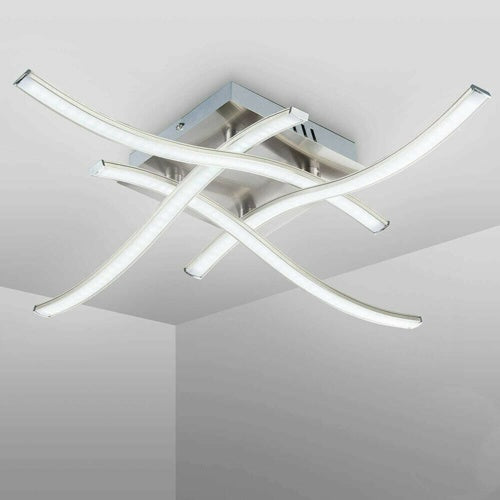 Ceiling Light 4 Wave Lights – Modern LED Dimmable Lamp for Kitchen, Living Room & Bedroom