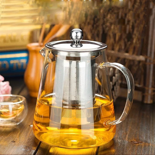 Flower teapot with stainless steel infuser and easy-pour spout

Close-up of fine-mesh stainless infuser inside flower teapot

Flower motif teapot pouring tea into a cup, tea set layout

Gift-ready flower teapot tea set on a table