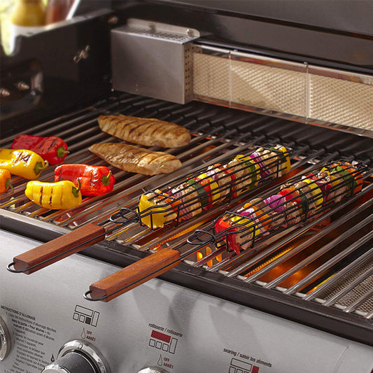 Stainless steel BBQ grill mesh kitchen accessory for outdoor cooking