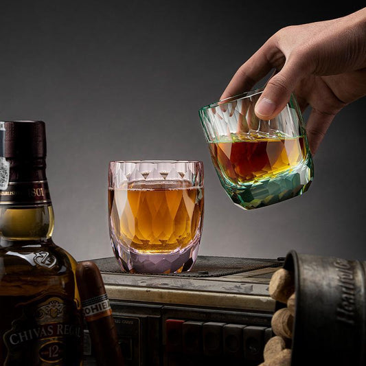 “Crystal Whiskey Handmade Glass Cup – Elegant Whiskey Glass for Spirits”