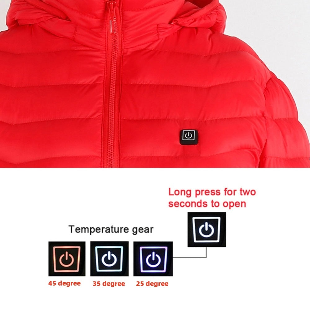USB Heated Jacket — Men’s Thermal Cotton Coat with Heating Vest