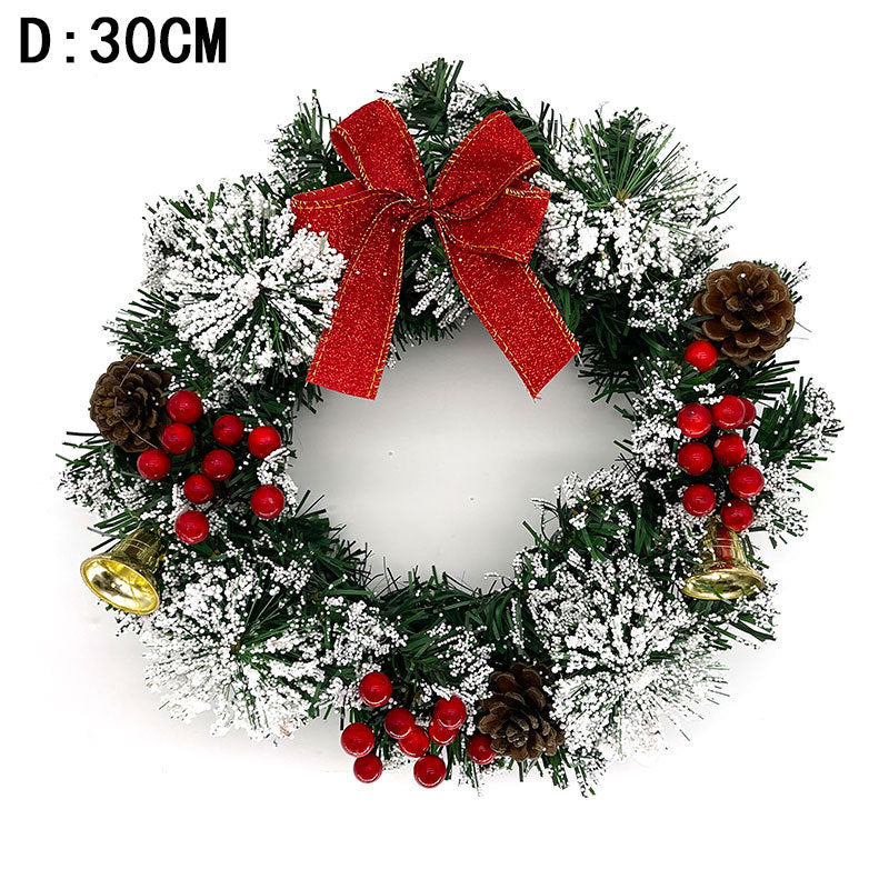 Handmade Christmas Festival Wreath – 20/30/40CM Semi-Mechanical Decoration | Pixel & Parcel Co.