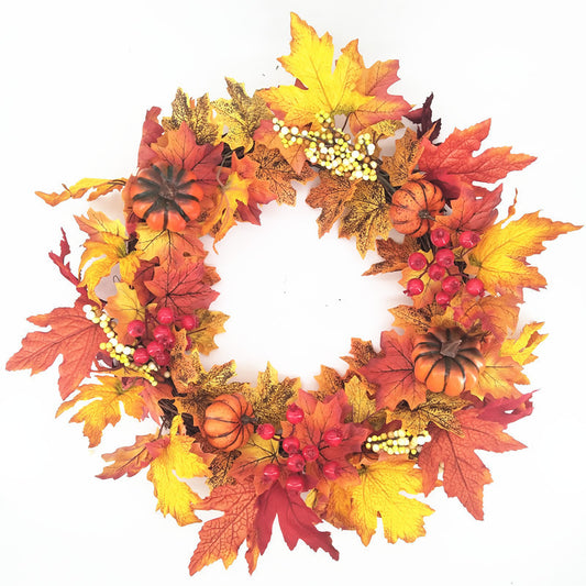 Christmas & Thanksgiving Wooden Wreath with LED lights – Holiday door decoration by Pixel & Parcel Co. UK