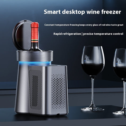 “Portable Desktop Wine Cabinet – Small Wine Freezer for Home or Office”