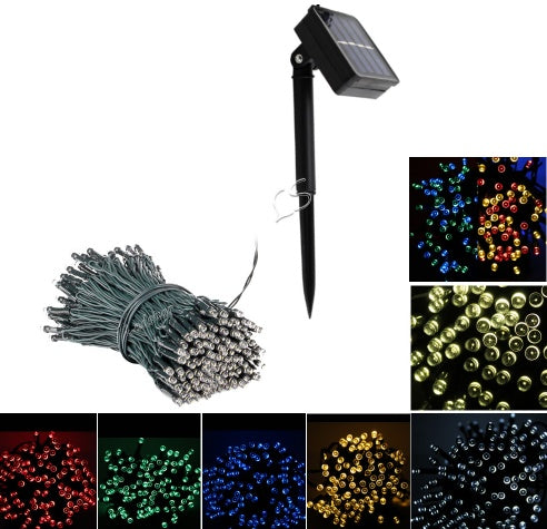 Solar LED Christmas String Lights – Outdoor waterproof festive garden decoration by Pixel & Parcel Co. UK