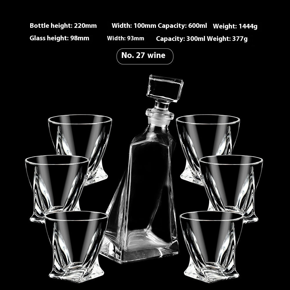 Creative Whiskey Glass Set – Flowering Crystal Liquor Glasses (201–300ml)