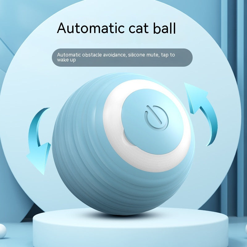 Automatic Moving Bouncing Ball – Smart Self-Rolling Cat Toy for Indoor Kittens