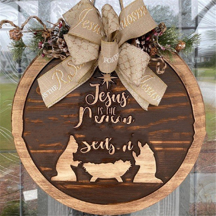 New Christmas Wreath Garden Decoration with House Number Display
