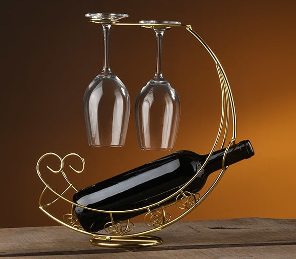 European Style Stainless Steel Wine Glass Rack – Countertop Wine Holder & Display Stand