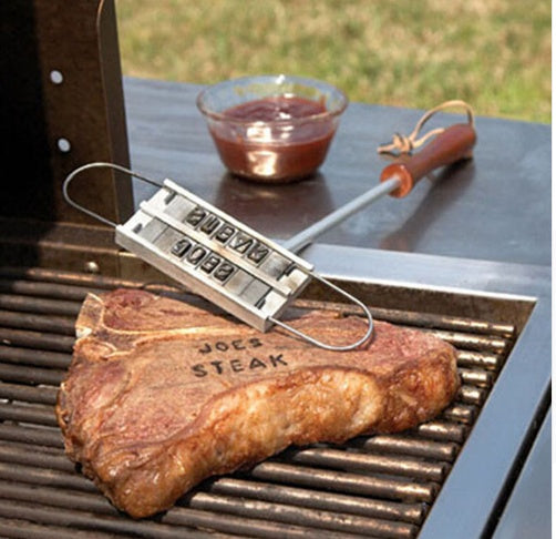 bbq branding iron stamp hot stamping die personalized grill meat barbecue tool