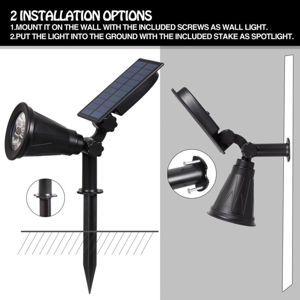 Solar Spot Lights LED Outdoor Garden Pathway Lawn Stake Lamps – Landscape Decoration UK