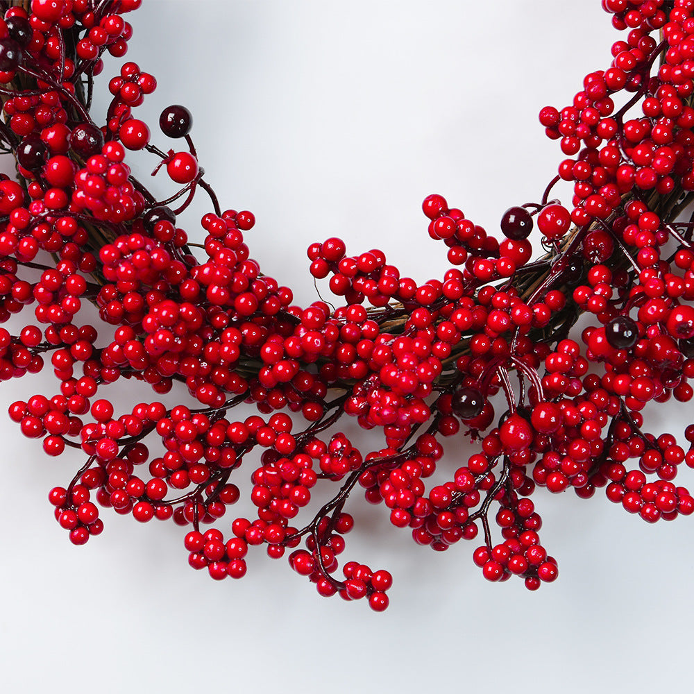 Simulation Chinese Hawthorn Garland Fortune Fruit Hollyberry Berry Wreath Christmas Ornaments