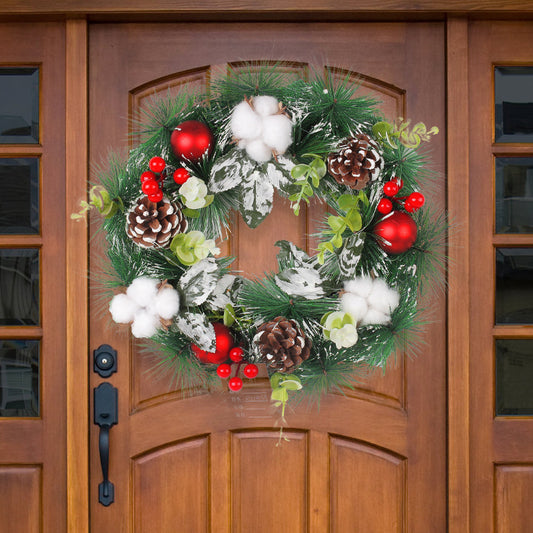 Christmas Pinecone Wreath – Realistic festive holiday door hanging decoration by Pixel & Parcel Co. UK