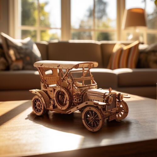 ROKR 3D Wooden Puzzle – DIY Vintage Car Model (MC801)