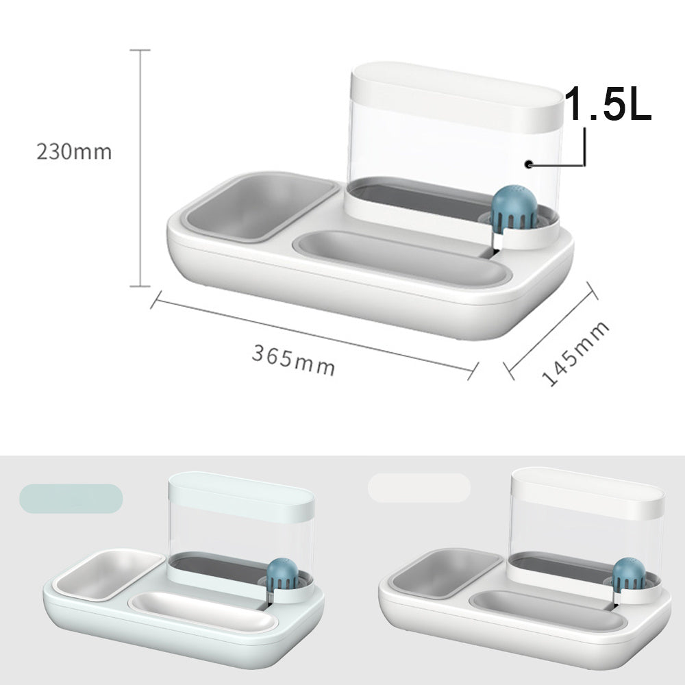Automatic Pet Cat Feeder & Water Dispenser – 1500ml Double Bowl Design