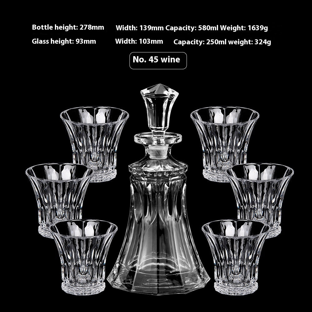 Creative Whiskey Glass Set – Flowering Crystal Liquor Glasses (201–300ml)