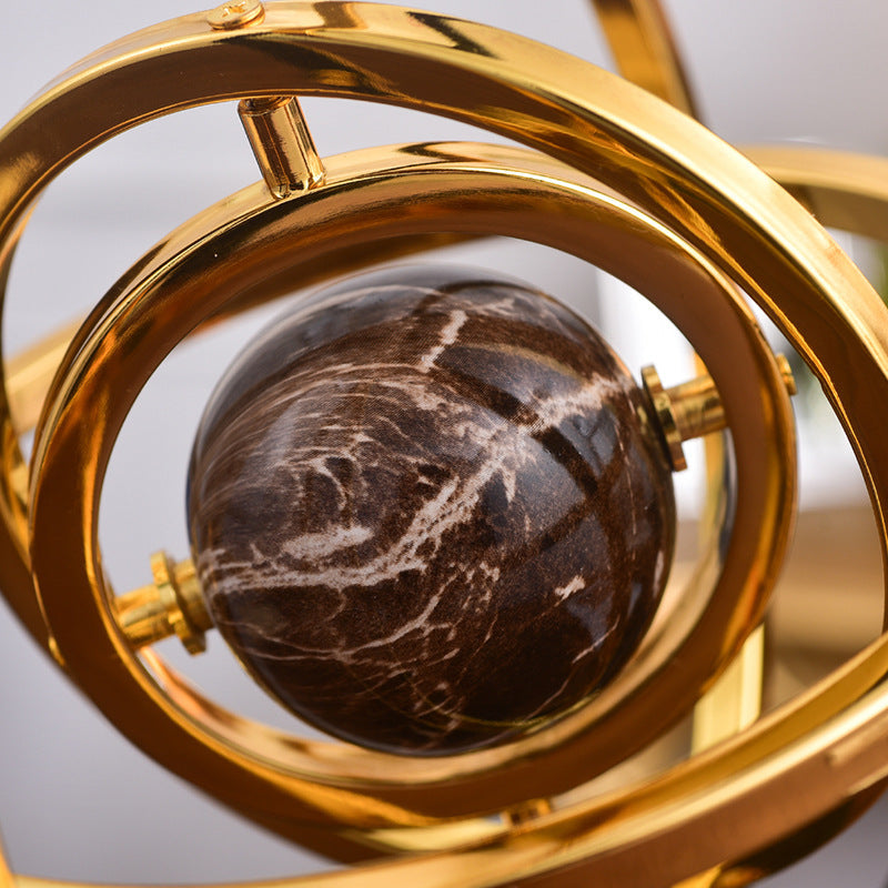 Office Globe Decoration – Modern Iron Geometric Desk & Living Room Ornament