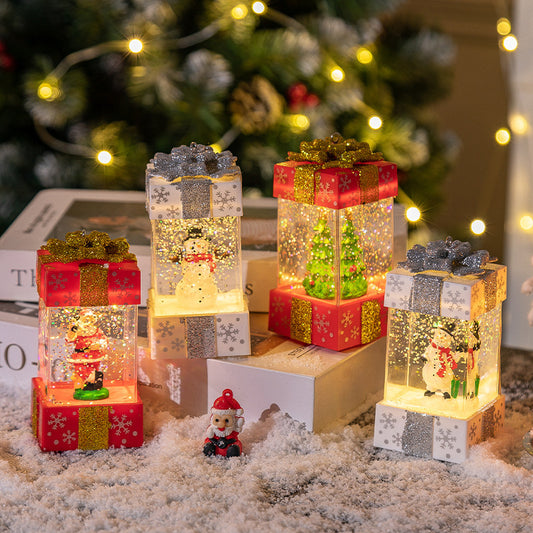 Crystal Ball Christmas Gift Box Lights – Festive Holiday Decoration